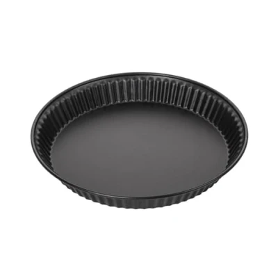 Image de Zenker 7543 moule à quiche, tarte, pour quiche lorraine, Acier inoxydable, Noir, 30 x 3,5 cm
