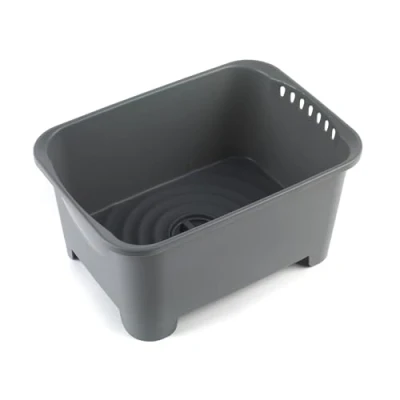 Image de Beldray LA042873EU Bassine à Vaisselle avec Bouchon, Capacité de 8 L, en Plastique, Utilisation Comme Passoire pour Rincer les Fruits et Légumes, Lavabo Camping Caravanes, Gris