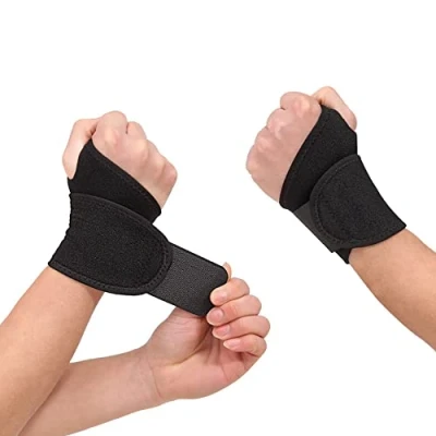Image de Abnii Attelle Bandage Poignet 1 Paire, Noir Musculation de Force Support élastique