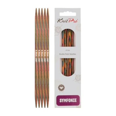 Image de KnitPro KP20141 Symphonie Aiguille Double Pointe Bois Multicolore 22 x 1,3 11,2 cm