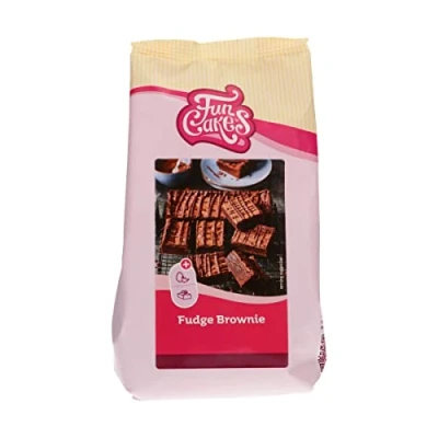 Image de FunCakes Mix pour Fudge Brownie: Facile à utiliser, Brownie extrêmement fondant avec une riche saveur de chocolat, Halal. 500 g.