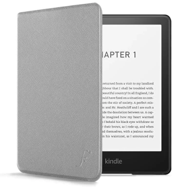 Image de Forefront Cases Étui pour Nouvel Amazon Kindle Paperwhite (16 Go) 7&quot; 2024 &amp; Signature Edition (32 Colorsoft Gris Mince, Léger et Protection, Automatique Veille/Réveil Coque