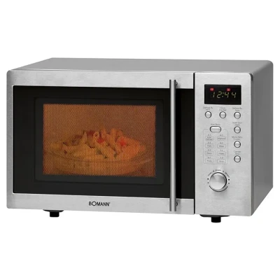 Image de Bomann® micro ondes avec grill 1000 watts onde encastrable peu encombrante espace de cuisson 20L petit 8 programmes plateau tournant MWG 2211 U CB