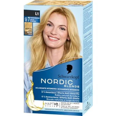 Image de Nordic Blonde L1 Crème Décolorante Intense Anti Reflets jaunes Technologie casse Décolore Jusqu&#039;à 7 Tons Sans Ammoniaque