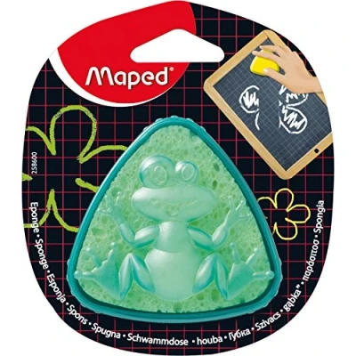 Image de Maped m258600 éponge Sponge Boîte de table, forme triangulaire, vert/jaune