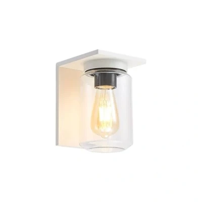 Image de Lucande Applique Exterieur Semka à intensité variable (Moderne) en Blanc Aluminium (1 lampe,à E27), Murale Exterieur, Luminaire Lampe Jardin, Eclairage