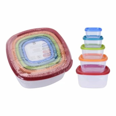 Image de Lot de 5 boîtes alimentaires avec couvercle