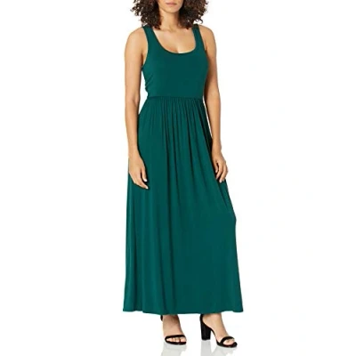 Image de Amazon Essentials Robe débardeur Longue et cintrée (Disponible en Grande Taille) Femme, Vert Jade, XL