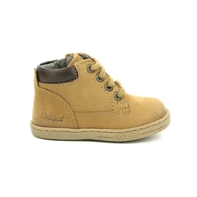 Image de Kickers Tackland, Bottes &amp; Bottines Mixte bébé,Marron (Camel Marron Perm 116), 22 EU