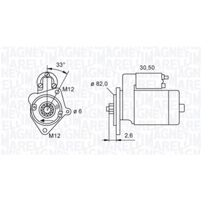 Image de MAGNETI MARELLI 063721392010 Démarreur 12 2 9 AUDI: A4 B7 Berline, Avant, A6 C6 SKODA: Superb I Berline