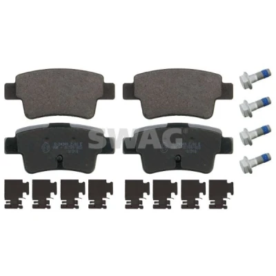 Image de SWAG 70 91 6880 Jeu de plaquettes frein Essieu arrière contact signal d&#039;usure exclu avec monture OPEL: Corsa D 3/5 portes, Combo C Van / Break
