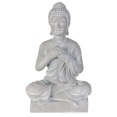 Image de Bouddha assis ciment 27 cm