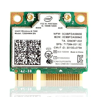 Image de Intel Dual Band sans Fil MQUPIN 7260.HMW Double Bande Carte AC Adaptateur réseau 7260 + Bluetooth 4.0 Utilisation pour Demi PCI 802.11 b/a/g/n/AC