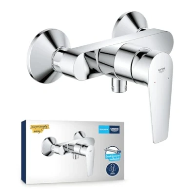 Image de GROHE Start Edge Mitigeur Monocommande Douche, Montage Mural Apparent,Chromé, 24197001