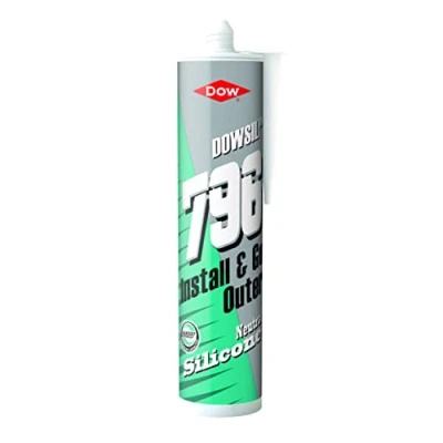 Image de Mastic silicone neutre 796 DOW 310 ml Noir 7708011
