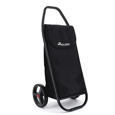 Image de Chariot de Course Rolser COM MF Black Tube 2 Grandes Roues Noir