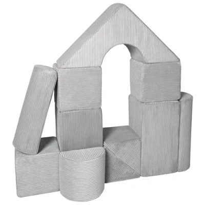 Image de Velinda 11 Grands Blocs de Construction en Mousse géants Ensemble serrures (Couleur : Gris (Corde))