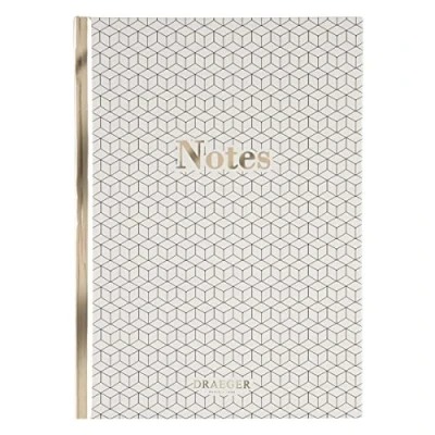 Image de DRAEGER Paris Carnet de Notes A5 Ivoire Couverture Rigide détails dorés 15 x 21 cm 192 Pages lignées Papier certifié FSC® to do List, projets, pensées Idéal Bureau, Maison, école