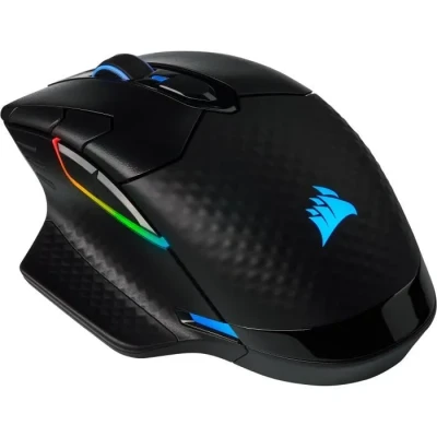 Image de CORSAIR DARK CORE RGB PRO SE Souris de Jeu Sans fil FPS/MOBA Avec Recharge Qi 18 000 DPI 8 Boutons Programmables Sub 1ms Compatible iCUE PC, Mac, PS5, PS4, Xbox Noir
