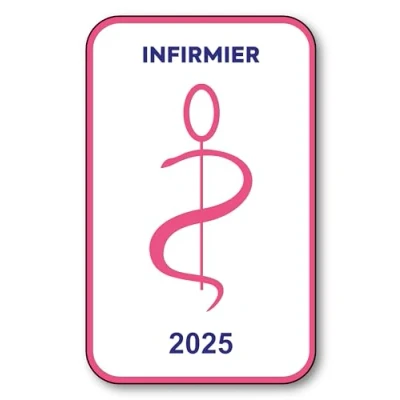 Image de SIGNAL SAFETY Autocollant Sticker Vignette Caducée 2024 pour Pare Brise en Vitrophanie V6 Infirmier