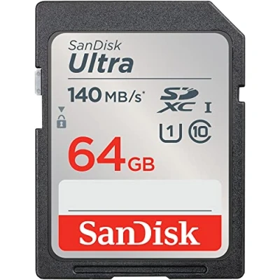 Image de SanDisk 64 Go Ultra SDXC carte, avec jusqu&#039;à 140 Mo/s, homologuée A1, UHS I Classe 10, U1