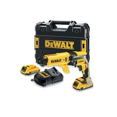 Image de DEWALT Visseuse plaques de plâtre brushless 18V XR 2Ah Li Ion tournevis électrique sans fil en coffret avec 2 batteries et chargeur vitesse à vide 0 4400tr/min 435W DCF620D2K QW