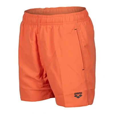 Image de Arena Boxer de Bain Solid R pour Garçons Plage et Piscine, Maillot en Tissu Doux Recyclé, Séchage Rapide, avec Slip Intérieur Maille Poches Latérales