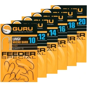 Image de Guru LWGF Micro Barb Eyed Feeder Special (10 pcs) Maat : 10