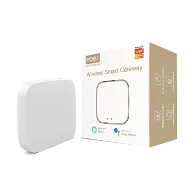 Image de MOES Tuya ZigBee et BLE Multi Mode Smart Home Gateway WiFi Mesh Hub, Fonctionne avec Les Produits ou Home, Commande vocale Via Alexa Google
