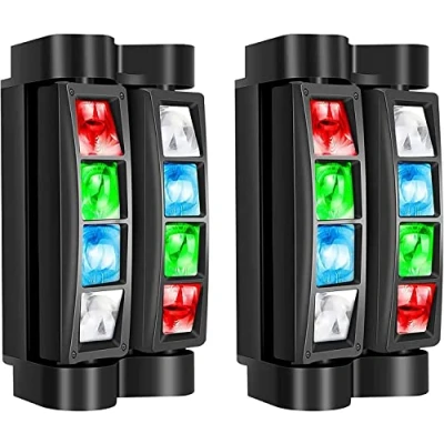 Image de BETOPPER RGBW DJ Lumière Lyre LED Jeux de Soirée Tête Mobile Scène 7/15CH éclairage Disco DMX Discothèque Activée Son Couleur Projecteur Club Bar Danse Fête LM30A 2 Pièces