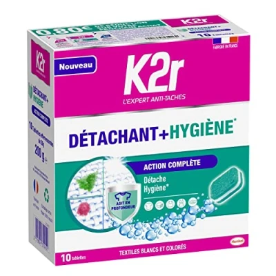 Image de K2R Détacheur machine 2 en1 Détachant + Hygiène Tablettes (0,200kg)