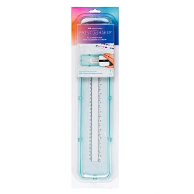 Image de We R Memory Keepers Printmaker Alignment Guide 12&quot; 60000091, Blanc &amp; Bleu