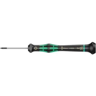 Image de Wera 05118036001 2067 Tournevis électronicien TORX, TX 2 x 40 mm, Noir/vert