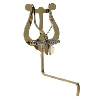 Image de GEWA Porte partitions de marche Saxophone Laiton Lyra taille moyenne 2 poussoirs