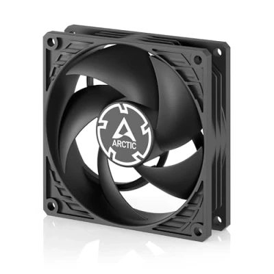 Image de ARCTIC P9 PWM PST Ventilateur PC, de boîtier 92 mm avec répartiteur câbles, optimisé pour la Pression Statique, 200 3000 RPM, Moteur Silencieux et Efficace, Mode 0dB Noir