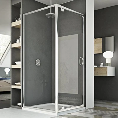 Image de Idralite Cabine Douche 70x70 AP. 70 CM H185 Transparent modèle Sintesi Duo 1 Portillon
