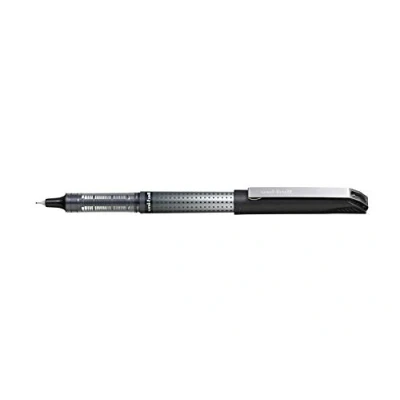 Image de Uni Ball UB185S N Roller Encre Liquide Eye Needle Point 0,5 mm Noir Lot de 12