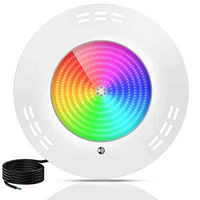Image de LyLmLe Projecteur Piscine LED Remplie de Résine, 35W Lampe extra plats RGB Multicolore Lumière Spot Synchrone,Angle faisceau 140,IP68 étanche,12V AC, Aucun Contrôleur
