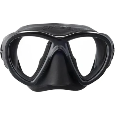 Image de Cressi Fiji Mask Masque Plongée et Snorkeling, Noir/Noir, Taille Unique, Unisexe Adulte