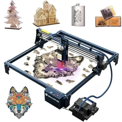 Image de SCULPFUN S30 Pro machine à graver laser 10W, de gravure automatique 30 l/min, rail linéaire industriel, interrupteur fin, pour bois, métal, acrylique, 410 x 400 mm