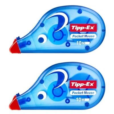 Image de Tipp ex Pocket Mouse 42709 Tippex Lot de 2 rouleaux correcteurs instantanés Blanc 4,2 mm 10 m