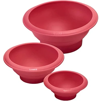 Image de Lurch FlexiForm 83005 Lot de 3 demi sphères pour la cuisson gâteaux, En forme têtes, balles, coccinelles, etc. silicone platine qualité supérieure 100% sans BPA (diamètre 180 mm, 140