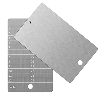 Image de GanKe Steel Bitcoin Wallet, Cryptocurrency Wallet for Hardware Cold Backup, Crypto Seed Storage Compatible with The Whole BIP39 (2 Plates)