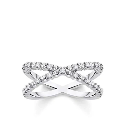 Image de THOMAS SABO Ring Kugeln mit weißen Steinen Silber 925 Sterling TR2318 051 14 60