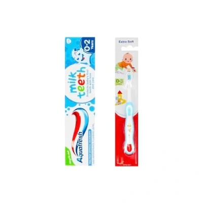 Image de Aquafresh dents de lait 0 2 ans Ensemble dentifrice avec brosse à extra douce 3
