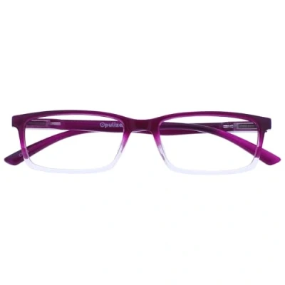 Image de OPULIZE See Lunettes de Lecture Anti Lumière Bleue Monture Étroite Charnières à Ressort Améliore le Sommeil Jeux Ordinateur Violet Hommes Femmes B9 5+2.00