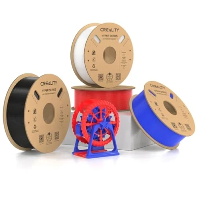 Image de Creality Hyper Filament PETG Noir + blanc rouge bleu 1,75 mm 4 kg Précision dimensionnelle +/ 0,03 Matériaux d&#039;impression 3D pour la plupart des imprimantes