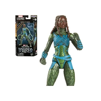 Image de Marvel Hasbro F3676 Legends Series Black Panther Wakanda Forever, Figurine Marvel’s Nakia MCU de 15 cm avec 5 Accessoires et 1 pièce Build A Figure, Multicolore