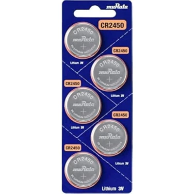 Image de muRata 248414 CR2450 BEABAE CR 2450 Lot de 5 Piles Bouton au Lithium 610 mAh 3 V