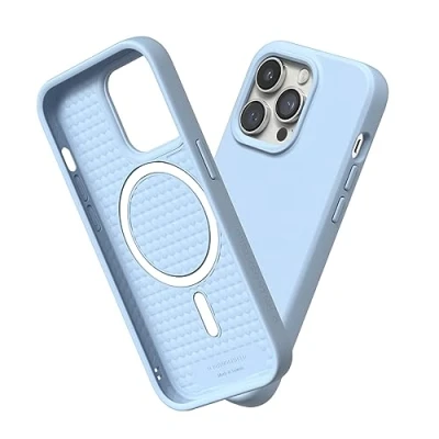 Image de RhinoShield Coque Compatible avec [iPhone 14 Pro Max] SolidSuit Magsafe Fine Technologie d&#039;absorption des Chocs et Finition Premium Mate Bleu Glacier